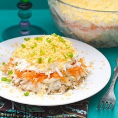 Салат с картофельной стружкой Салат с картофельной стружкой