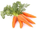 Carrot vegetable with leaves isolated