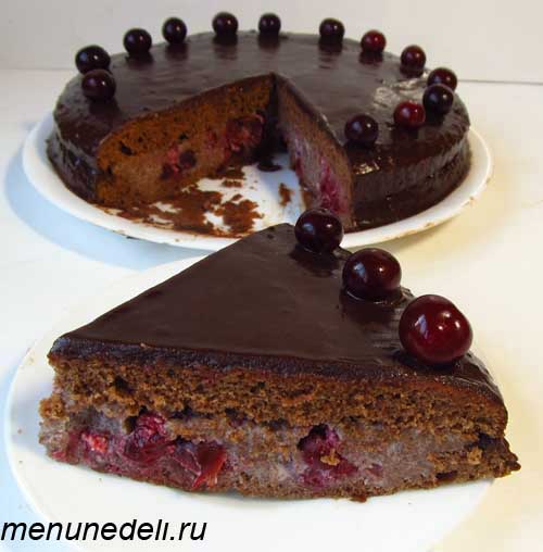 Шоколадный торт с вишнями: самый простой рецепт вкусного торта