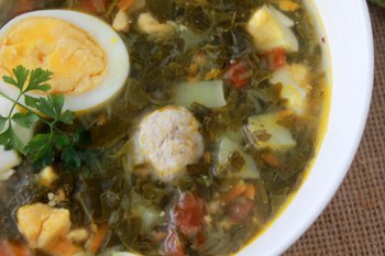 Рецепт щавелевого супа без мяса