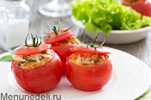 Как приготовить Запеченные помидоры с сыром фета в духовке просто рецепт пошаговый