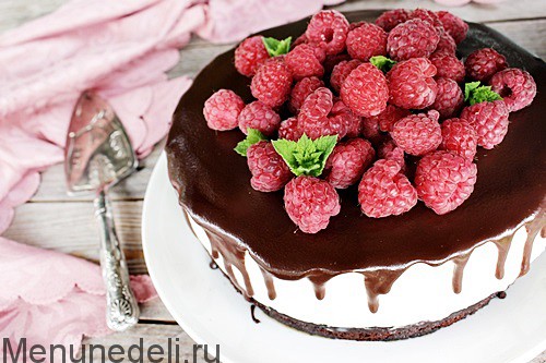 Торт «Малиновая нежность» — рецепт с фото пошагово. Как приготовить торт из свежей малины?