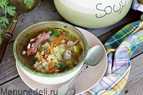Вкусный гороховый суп – универсальный рецепт с копчеными ребрышками