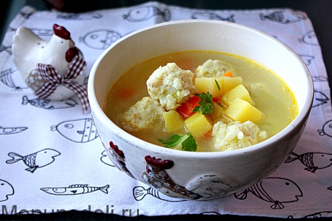 Картофельный суп с фрикадельками