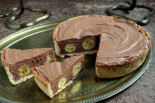 Бисквитный торт Клубника-Банан