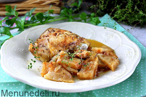 Курица с соусом из сельдерея, пошаговый рецепт с фото от автора Ирина Силивончик