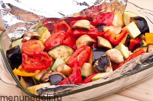 Ингредиенты для «Запеченные овощи в духовке»: