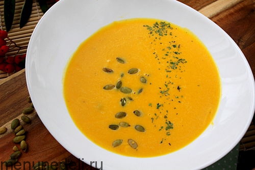 Рецепт тыквенного супа-пюре с имбирем и курицей