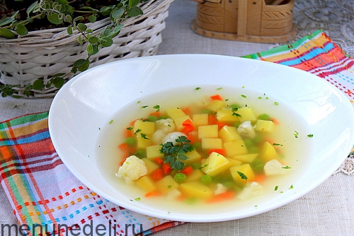 Овощной суп с клёцками