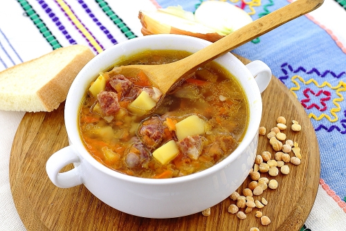 Гороховый суп с копченостями – «Еда»