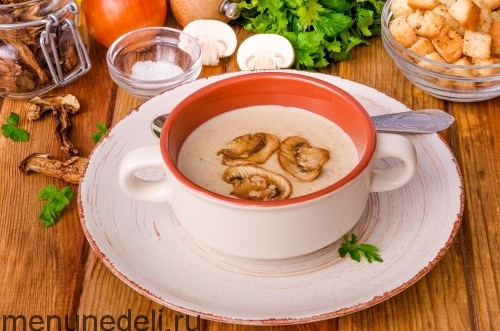 Крем-суп из шампиньонов с картофелем
