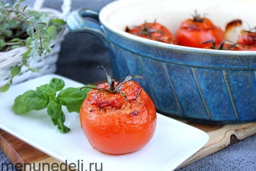 Как приготовить фаршированные помидоры в духовке с мясным фаршем