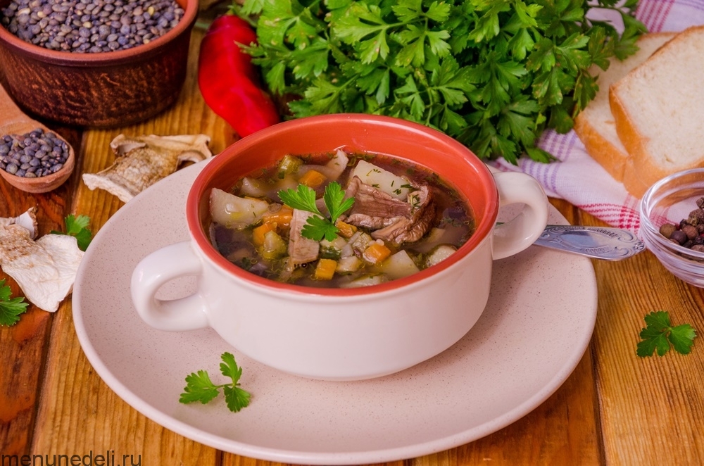 Насыщенный суп с фасолью и сушеными грибами – пошаговый рецепт приготовления с фото