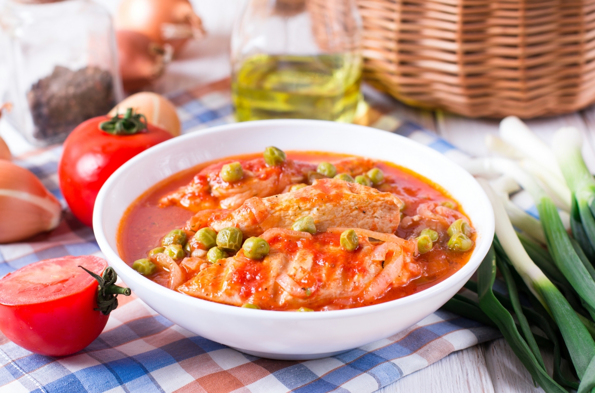 Фасоль с курицей в томатном соусе – пошаговый рецепт приготовления с фото