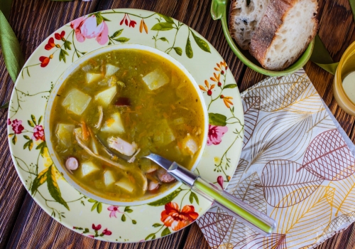 Гороховый суп с сосисками - пошаговый рецепт