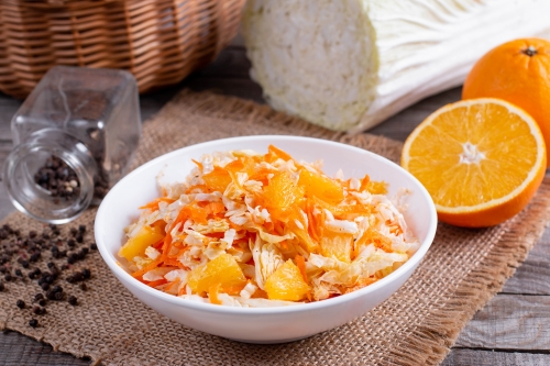 Рецепты салатов с апельсинами, курицей и корейской морковкой