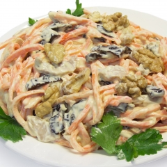 С грибами и морковью