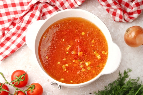 Томатный суп с мясными фрикадельками и рисом | Pomi Russia