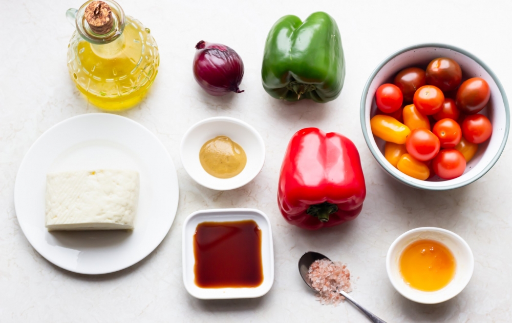 Овощной салат с адыгейским сыром: рецепт с фото пошагово