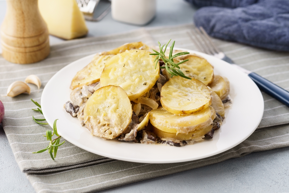 Картофельное пюре с грибами (постное) — рецепт с фото пошагово