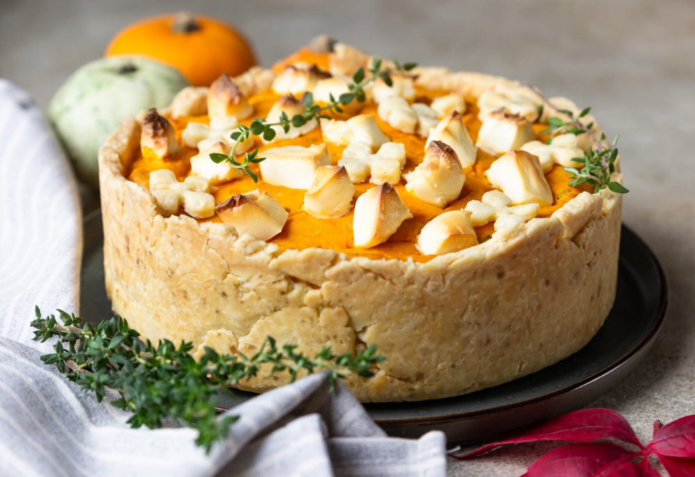 Осенний пирог с тыквой и курицей быстро и вкусно рецепт с фото пошагово