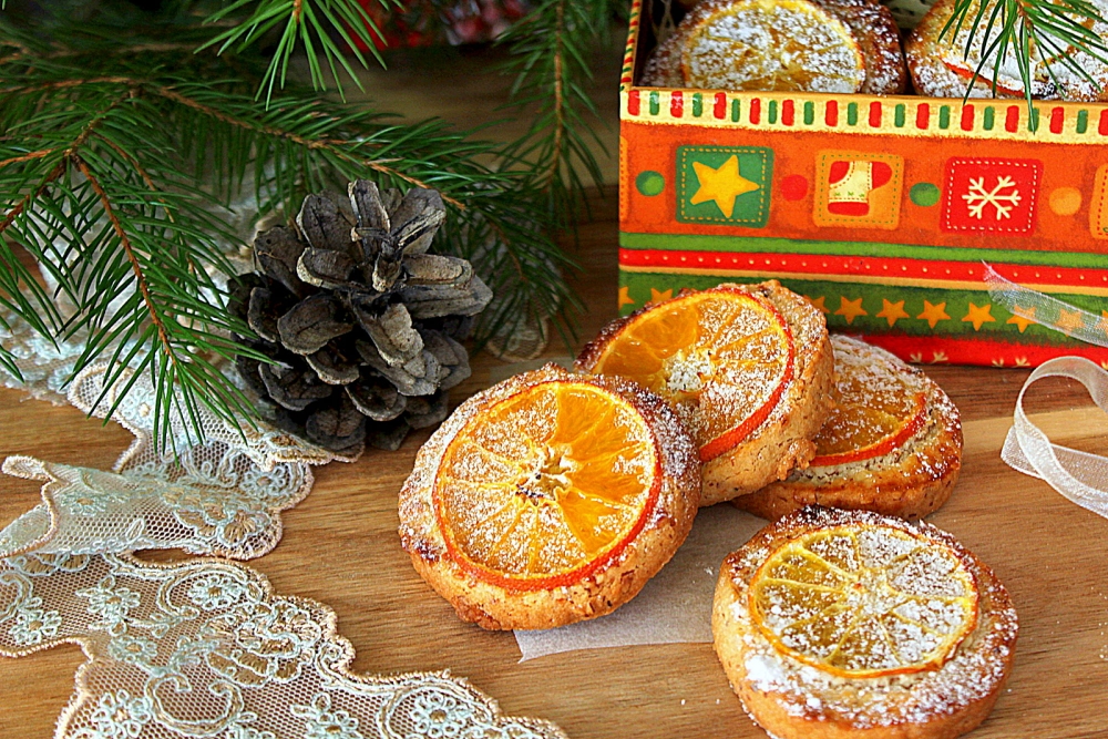 Печенье с миндалем и мандарином &#8211; аромат Нового года