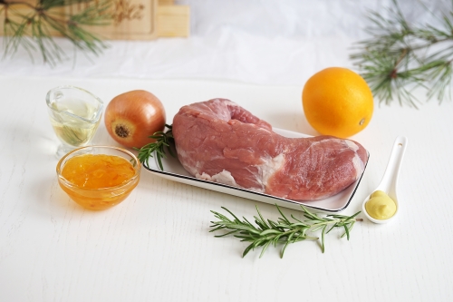 Ингредиенты для приготовления рецепта свинины с апельсинами по-гречески: