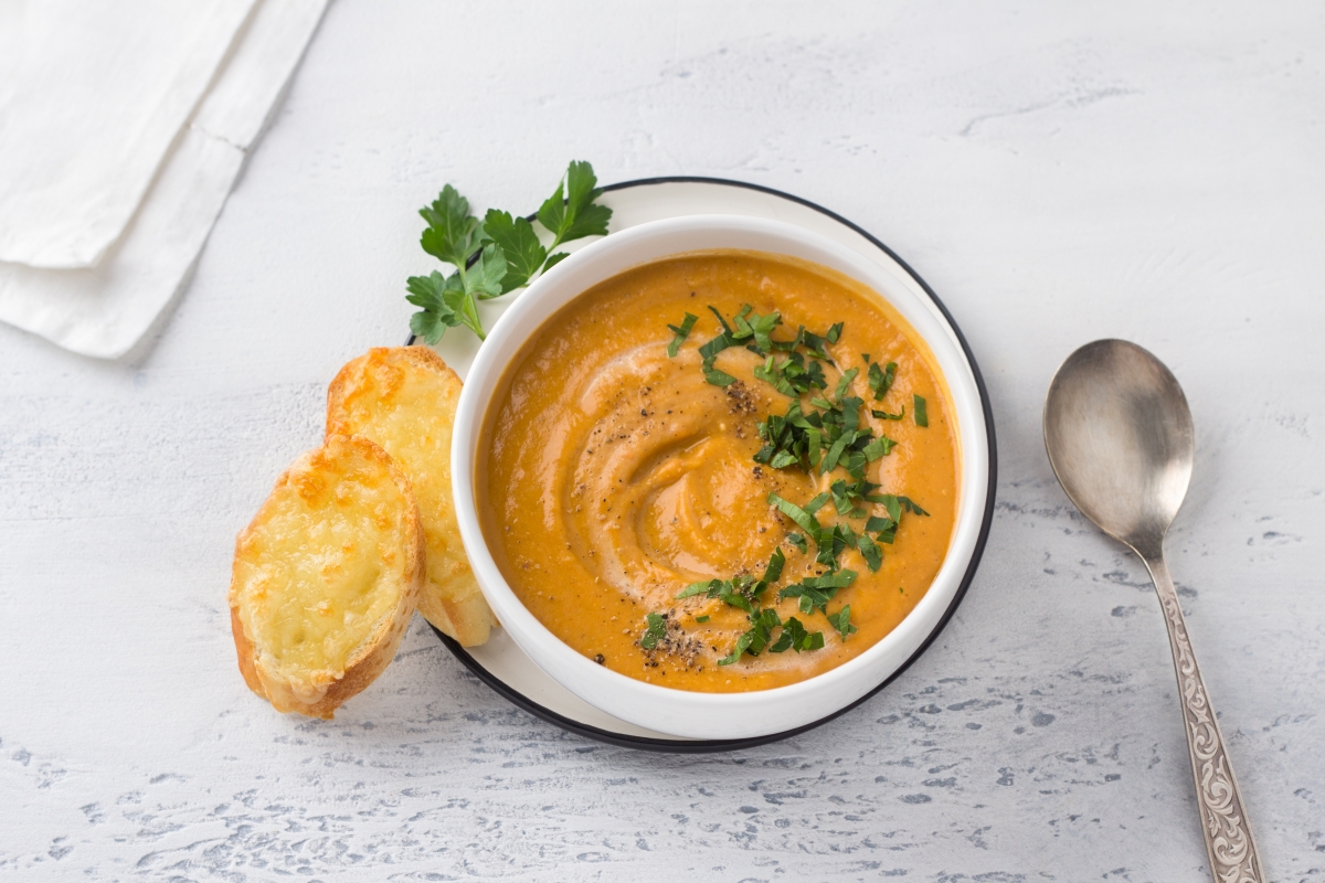 Рисовый суп-пюре с кукурузой и помидорами — рецепты | Дзен