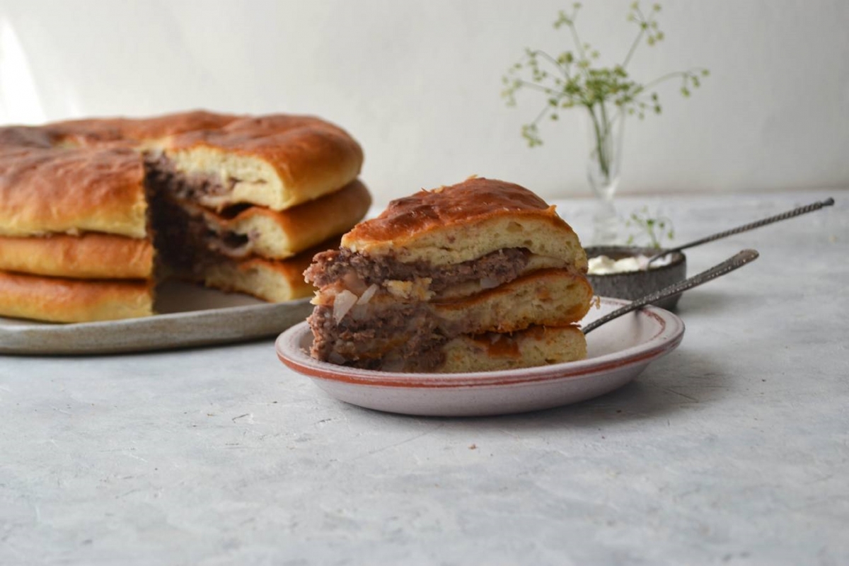 Пирог с мясом и картошкой в духовке - пошаговый рецепт с фото