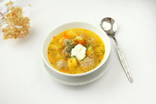 Калорийность супа с фрикадельками (всех видов):