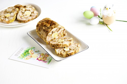 Пасхальный рулет с орехами, пошаговый рецепт на ккал, фото, ингредиенты - Елена Шашкина