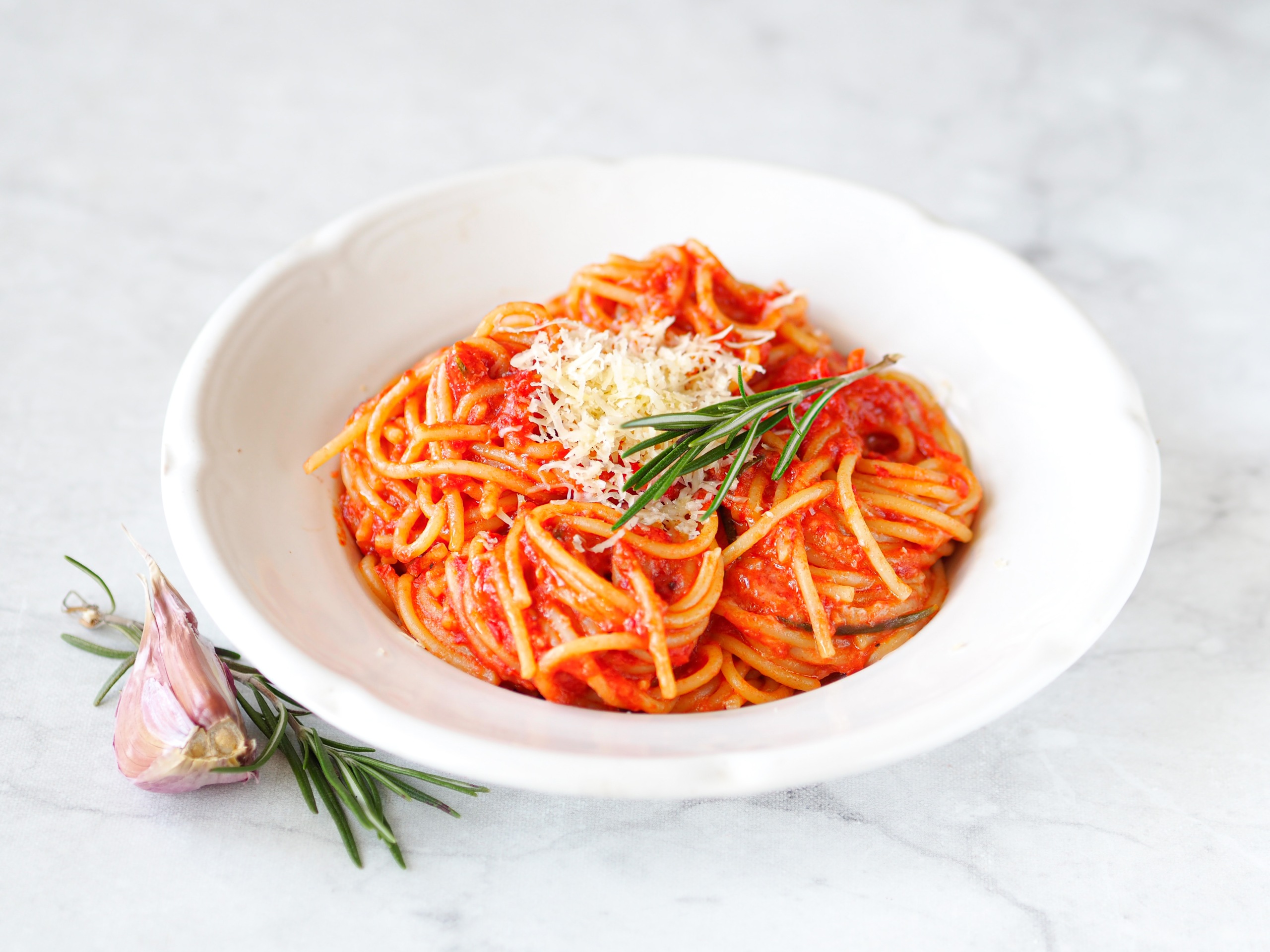 Спагетти с курицей и лечо — рецепт с фото