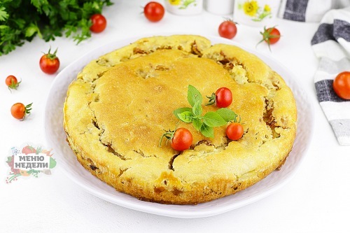 Пирог с картошкой и луком в духовке