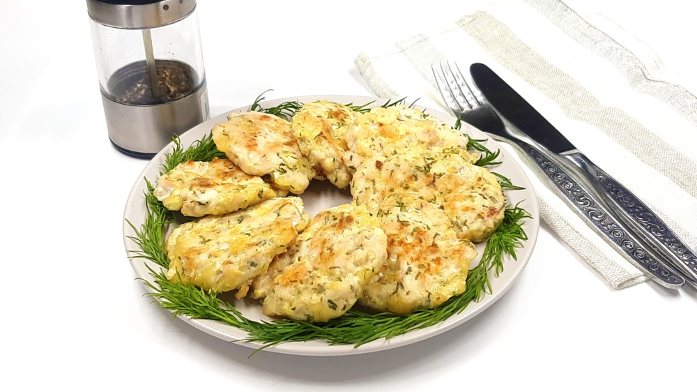 Куриные оладьи с сыром