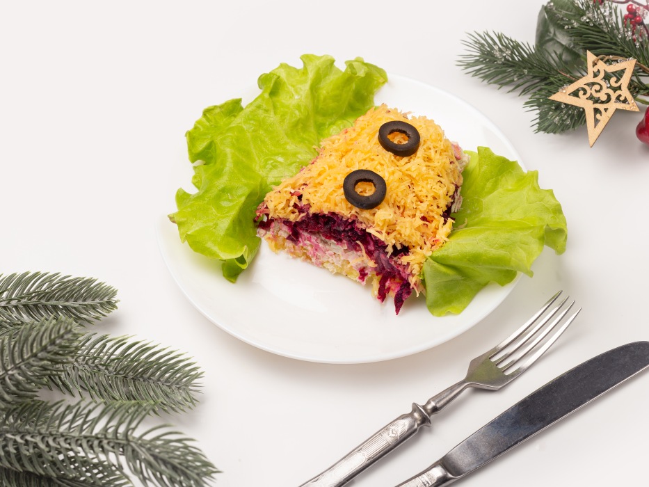 Новогодний салат «Подкова» на праздничный стол