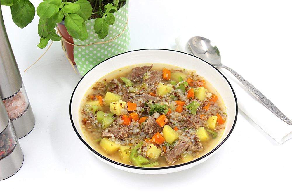 Суп гречневый с картошкой и говядиной