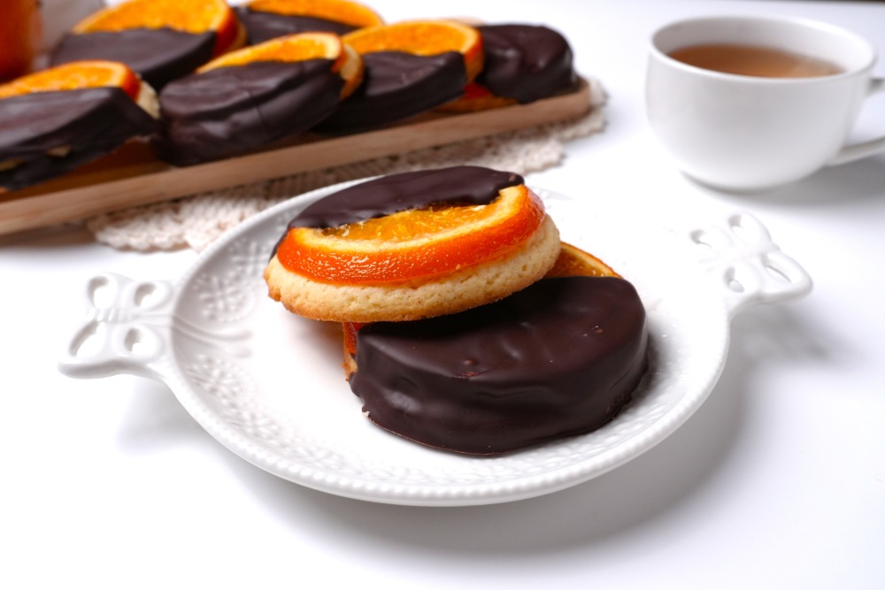 Печенье с апельсином сверху