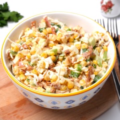 С кукурузой и яйцом