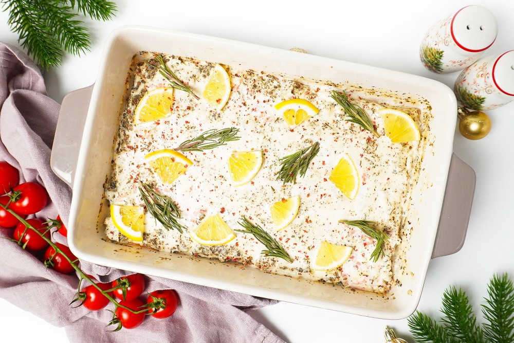 Филе горбуши в духовке в сливочном соусе на Новый год