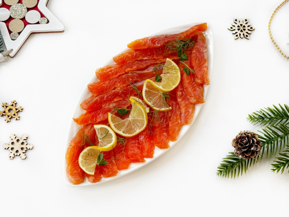 Малосольная форель с цитрусами на праздничный стол