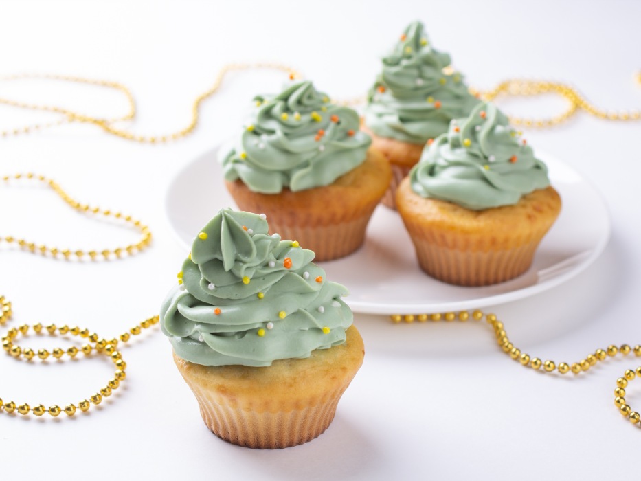 Новогодние капкейки “Елочки” на праздничный стол