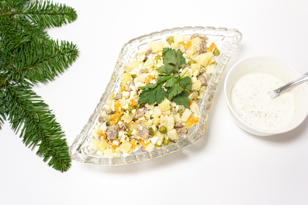 ПП оливье с говядиной на Новый год