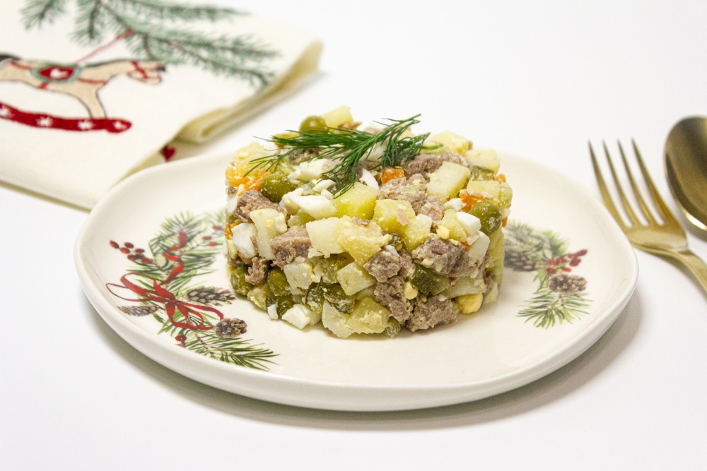 ПП оливье с говядиной на Новый год