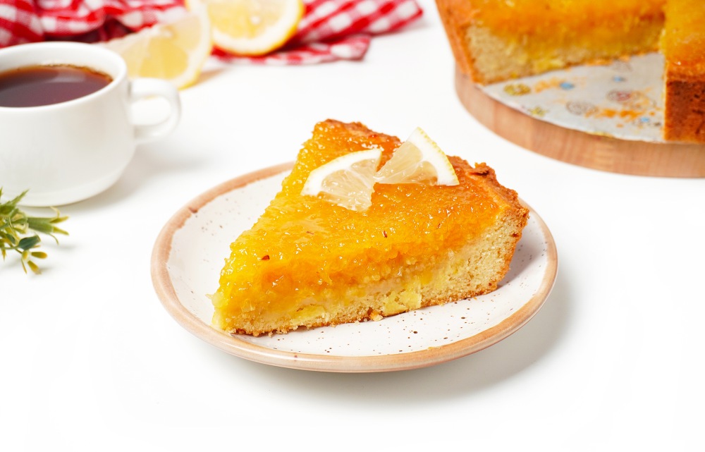 Песочный пирог с лимонной начинкой