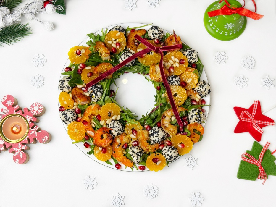 Салат “Рождественский венок” на праздничный стол