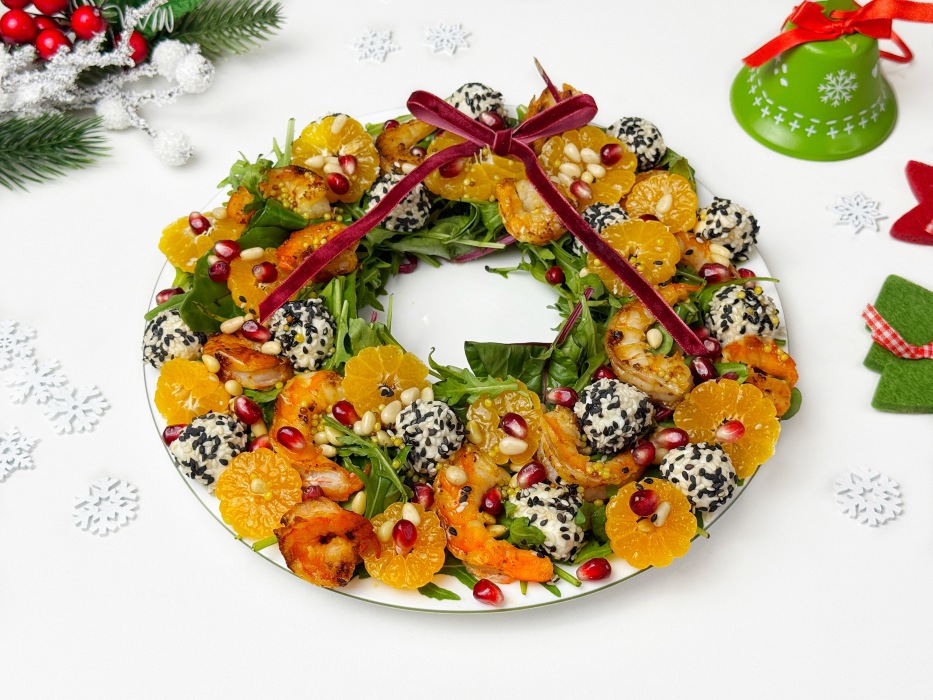 Салат “Рождественский венок” на праздничный стол