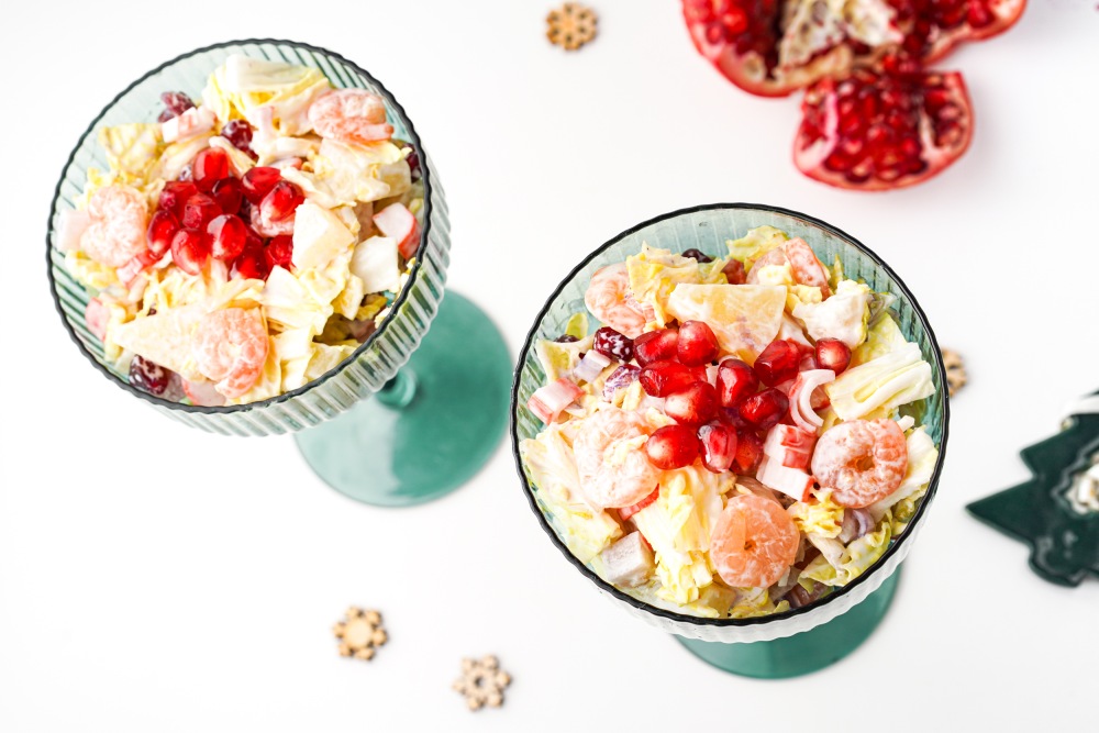 “Стрелы амура” салат с креветками новогодний