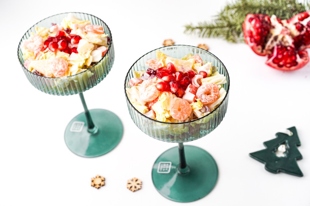 “Стрелы амура” салат с креветками новогодний