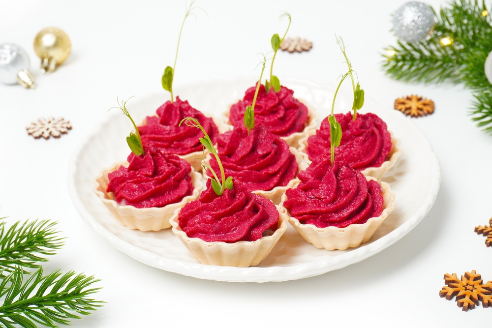 Селедка под шубой в тарталетках на Новый год