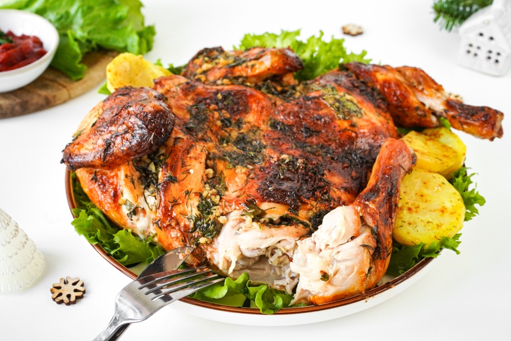 Цыплёнок в духовке на новогодний стол